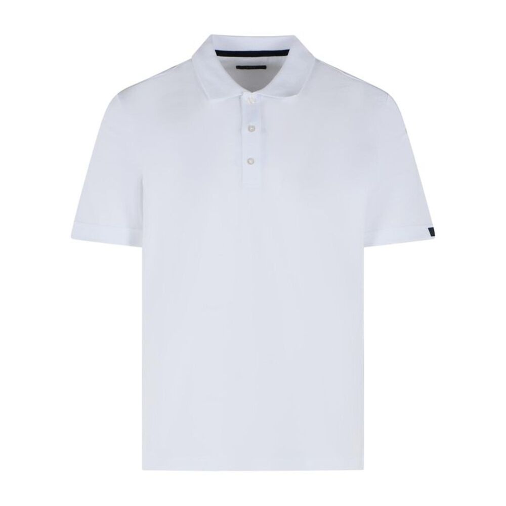 Fay White Cotton Polo Shirt Men